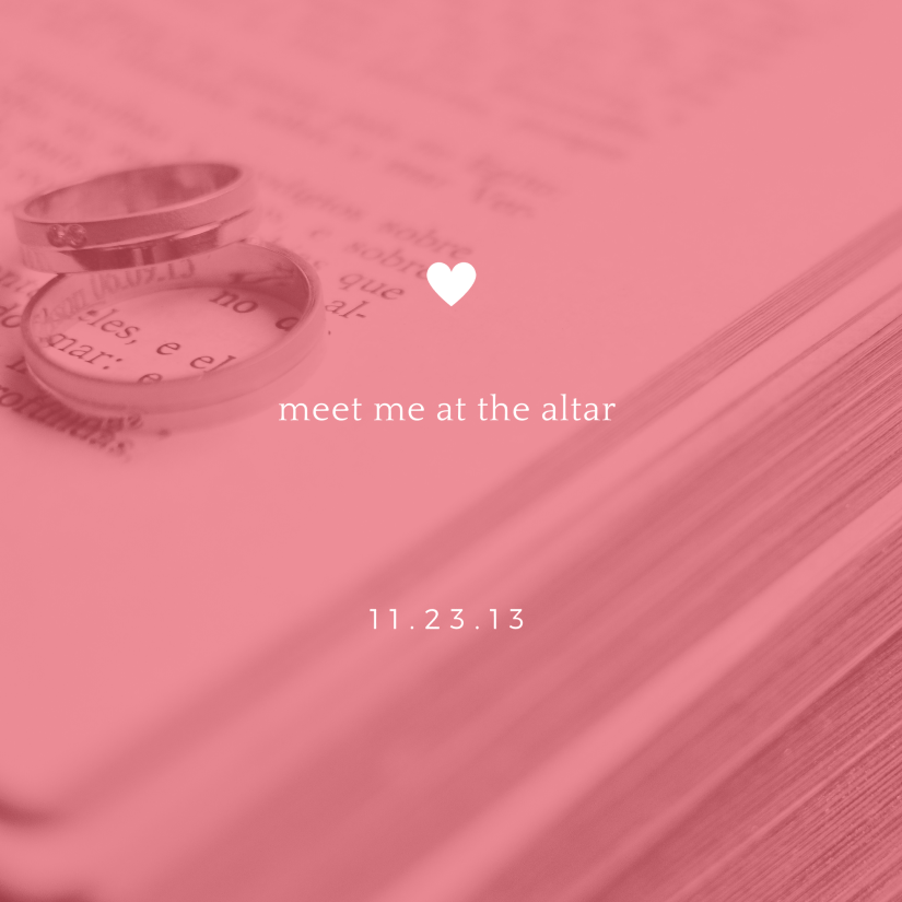 meet me at the altar