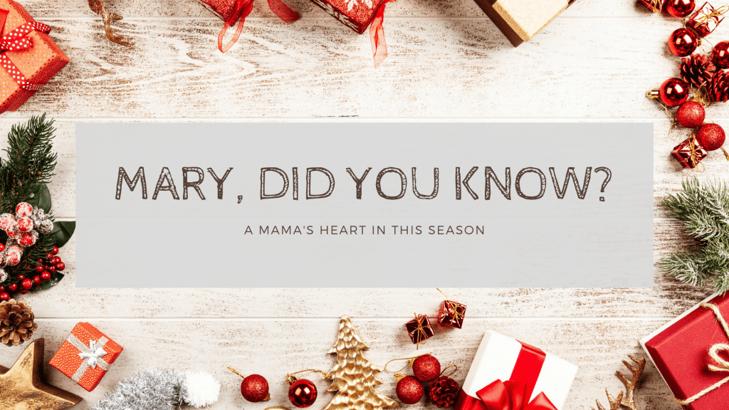 Mary, did you&nbsp;know?